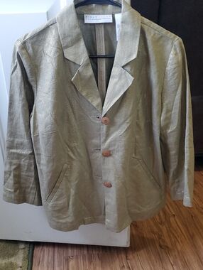 First Issue By Liz Claiborne Gold Olive Blazer